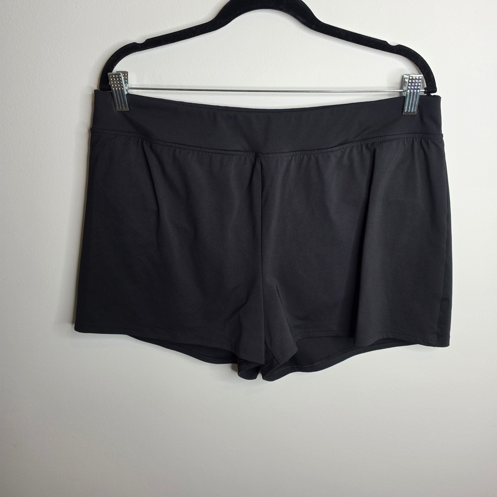 Lands' End Swim Shorts Women 16 Black